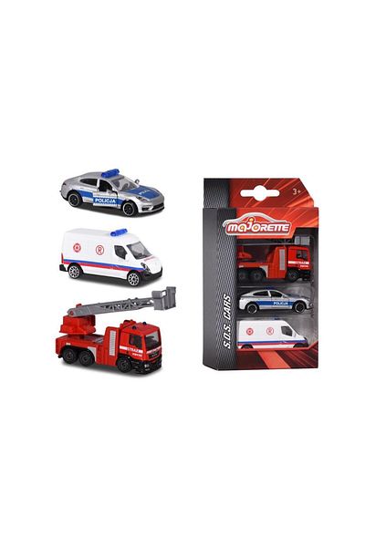 Majorette S.O.S Emergency Response Vehicles Metal Diecast 3 Pack 212057261