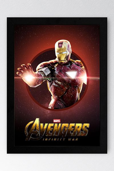 Saturn Pictură înrămată Iron Man - Pictură poster film Avengers Marvel