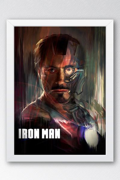 Saturn Επιτραπέζιο με κορνίζα Iron Man - Επιτραπέζια αφίσα ταινίας Iron Man Marvel