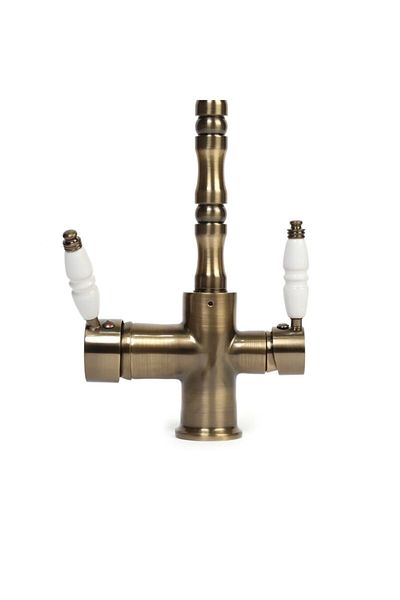 FAUMIX Antique Rustic Purified Sink Faucet Antique 3 Way Kitchen Faucet (PURIFYING-HOT-COLD WATER INLET)