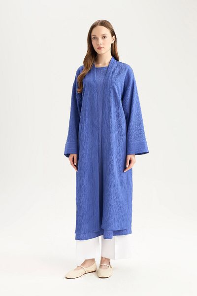 DeFacto Relax Fit Long Crinkle Kimono – Schalkragen E1816AX25SP