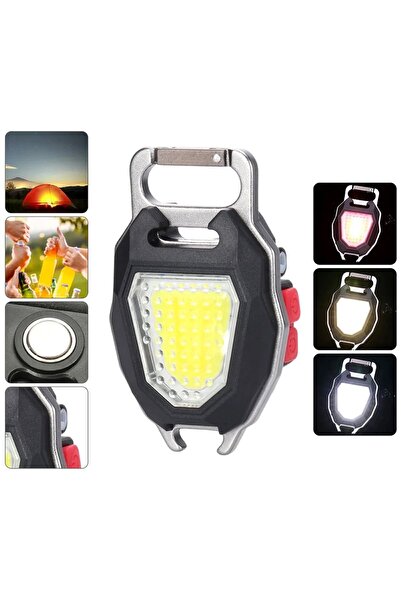 harry 500 Lümen Kamp Feneri Çok Fonksiyonlu Fener Anahtarlık USB Çakmak Cam Kırıcı Kemer Kesici Tornavida