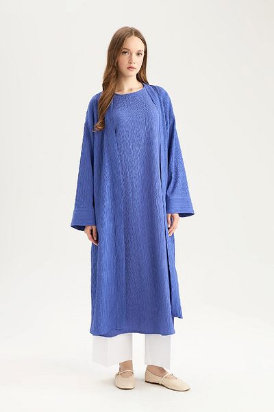 DeFacto Relax Fit Long Crinkle Kimono – Schalkragen E1816AX25SP