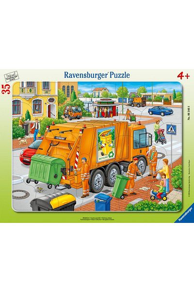 RAVENSBURGER لغز سيارة القمامة 35 قطعة - تصميم مؤطر 063468