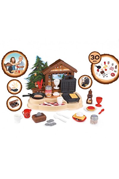 Smoby , 310557, Gurme Chalet Waffle Set Oyuncağı, Çikolata, Tava, Fincan, Tat...