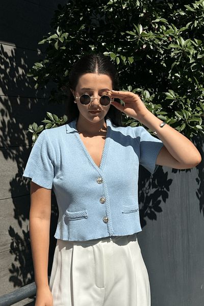 Sachistanbul Cardigan din tricotaj cu nasturi aurii