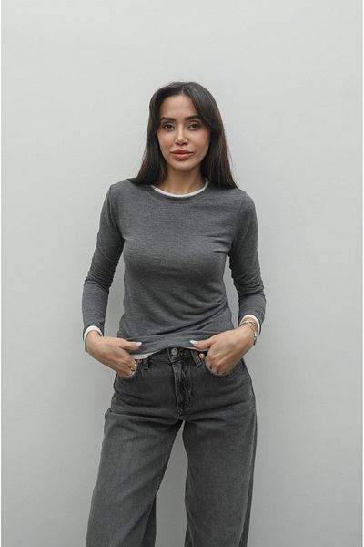 Havoş Μπλούζα Anthracite Ecru με λαιμόκοψη