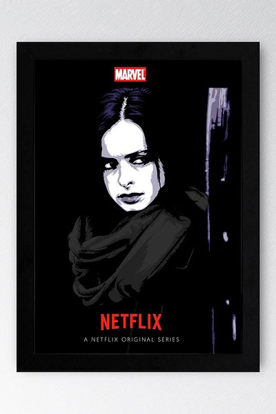 Saturn Tablou înrămat Jessica Jones - Poster de desene animate Marvel
