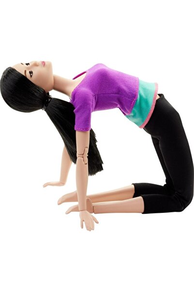 Barbie Sonsuz Hareket Bebeği, Siyah Saçlı - Siyah