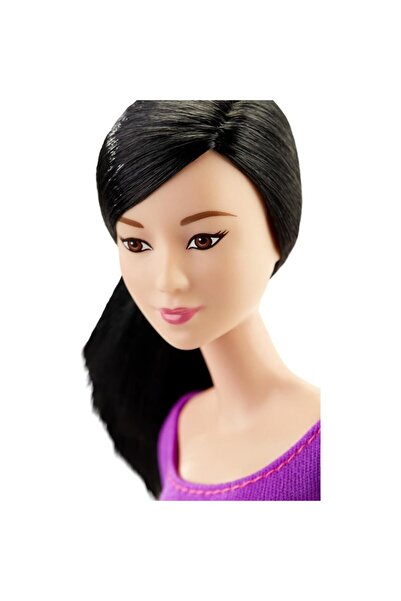 Barbie Sonsuz Hareket Bebeği, Siyah Saçlı - Siyah