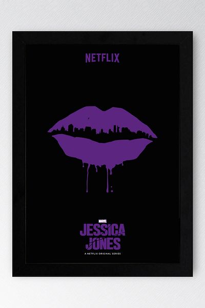 Saturn Tablou înrămat Jessica Jones - Poster de desene animate Marvel
