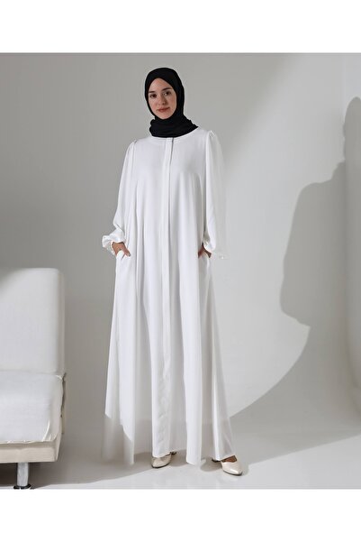 Berel Moda Біла єгипетська сукня Ipegi Abaya Iclik