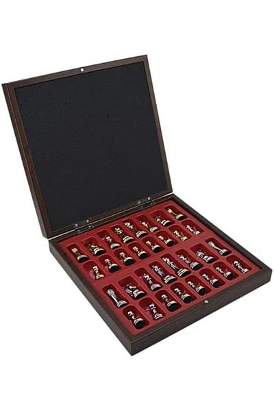 STOREMAX Jvnnastore Large Size Metal Classic Chess Tk. Antique and Walnut Patterned Storage Mdf Board (36X3