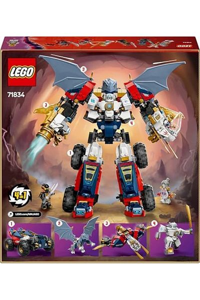 STOREMAX Jvnnastore Zane’S Ultra Combo Mech 71834-9 Car, Jet and Dragon for Children Ages 7 and up