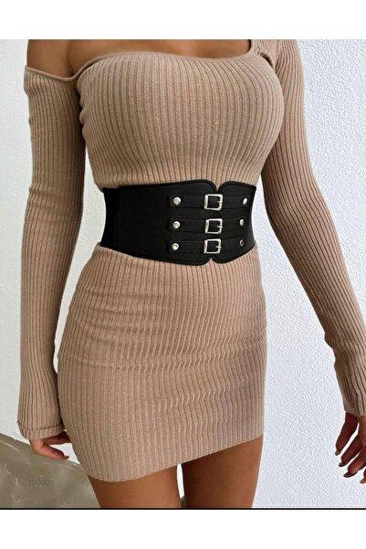 MODAM HİFA Curea corset cu trei catarame Curea pentru femei Curea pentru rochie Curea pentru cămașă Curea pentru haină Curea cu pietre pentru pantaloni