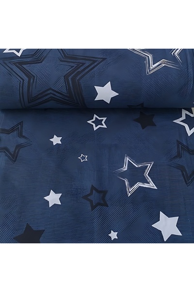 Bebek Özel Півметра бавовняної тканини з зірковим синім візерунком 50x240 см