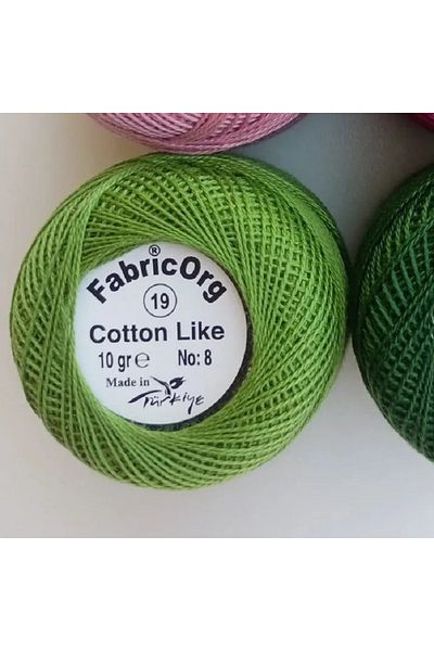 fabricorg TEK YUMAK Etamin-Cross Stitch Cotton Thread - Νούμερο 19 Χρώμα (10 GR-NO8 ΣΚΟΝΗ)