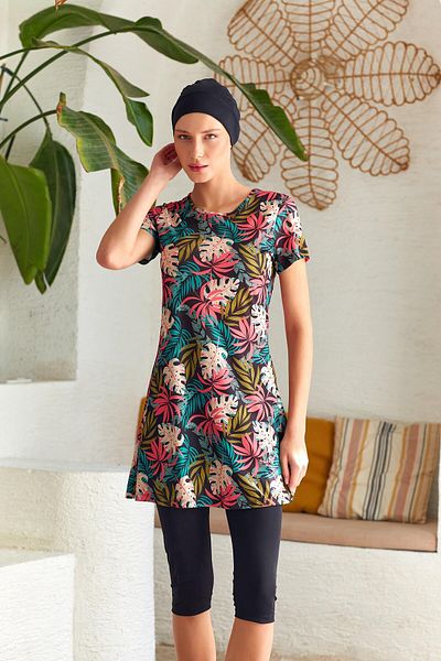 ROZAMAY Zaina Short Sleeve Hijab Swimsuit 3601
