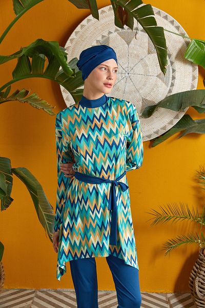 ROZAMAY Μακρυμάνικο Hijab Μαγιό Clover 3112