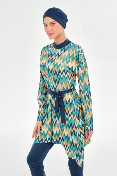 ROZAMAY Μακρυμάνικο Hijab Μαγιό Clover 3112