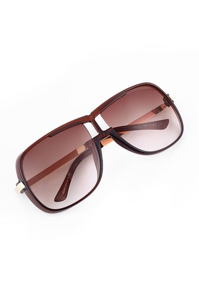 TomyHelf Brown Gradient Glass Brown Bone Frame Women Sunglasses