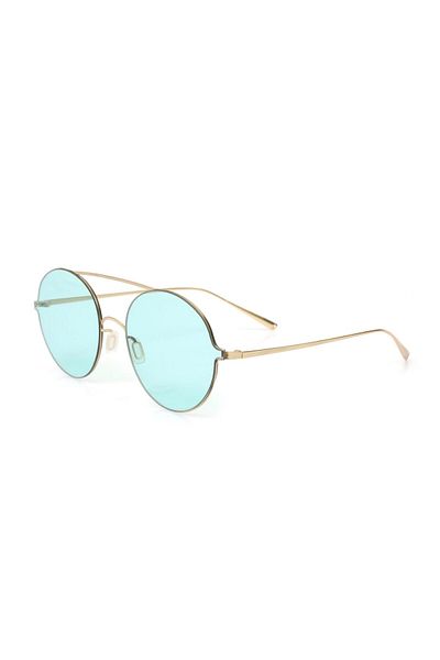 TomyHelf Blue Drop Frame Gold Women's Sunglasses