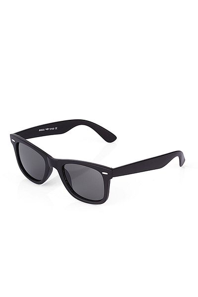 TomyHelf Unisex Black Matte Glass Bone Geometric Frame Sunglasses