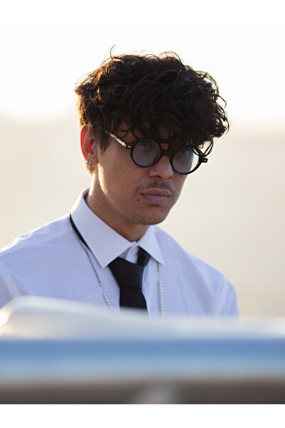 TomyHelf Turuncu Yuvarlak Çerçeveli Degrade Camlı Şık Moda Güneş Gözlüğü - Modern ve Retro Tasarım