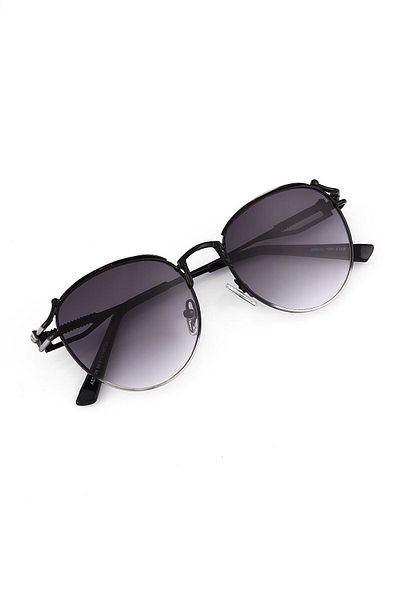 TomyHelf Black Matte Glass Black Metallic Frame Unisex Sunglasses