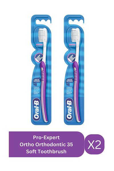 Oral-B Pro-Expert Ortho Orthodontic 35 Soft Toothbrush X2