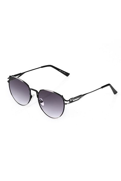 TomyHelf Black Matte Glass Black Metallic Frame Unisex Sunglasses