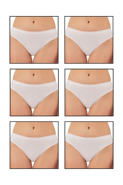 ÖZKAN underwear Özkan 6120 Pachet de 6 chiloți flexibili, confortabili, din bumbac, lycra, pentru femei