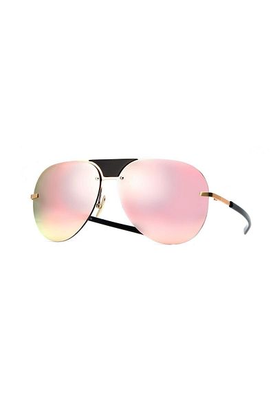 TomyHelf Gold Drop Design Women's Sunglasses - Frame Mirror Glass