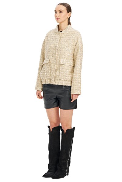 UTOPIAN Dik Yaka Pul Detaylı Mont