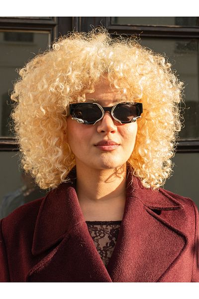 TomyHelf Snake Retro Silver Detailed Oval Rim Snake Black Unisex Sunglasses