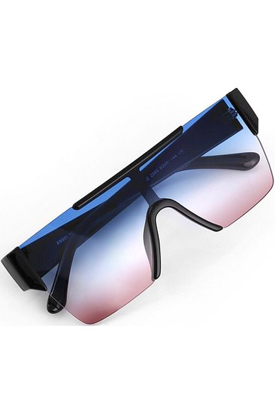 TomyHelf Ae2003C5B4444 - Blue Pink Gradient Rectangular Uniform Women's Sunglasses