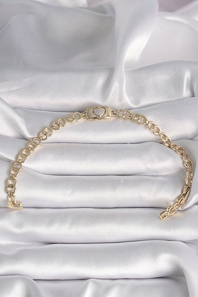 Clariss Brass Gold Color Zircon Stone Heart Model Xuping Exclusive Vip Series Women's Bracelet - Lisinya