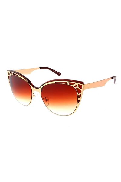 TomyHelf Cat Eyes Design Brown Women's Sunglasses - Frame Brown Glass