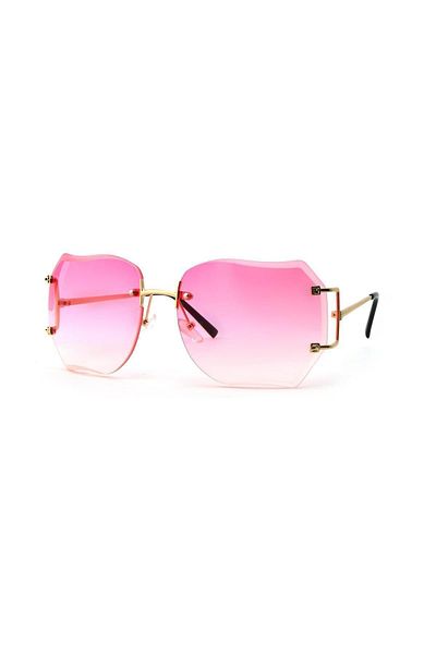 TomyHelf Pink Color Rectangle Glass Design Women's Sunglasses Frame