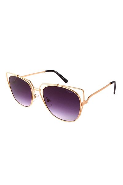 TomyHelf Square Design - Gold Frame Black Women's Sunglasses