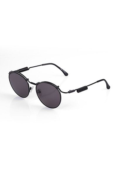 TomyHelf Round Design Black Women's Sunglasses - Frame Black Glass