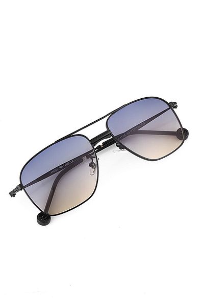 TomyHelf Unisex Blue Metal Frame Sunglasses
