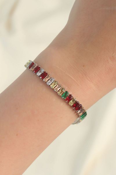 NEZADE STORE 316L Steel Silver Color Color Waterway Design Bracelet - Lisinya
