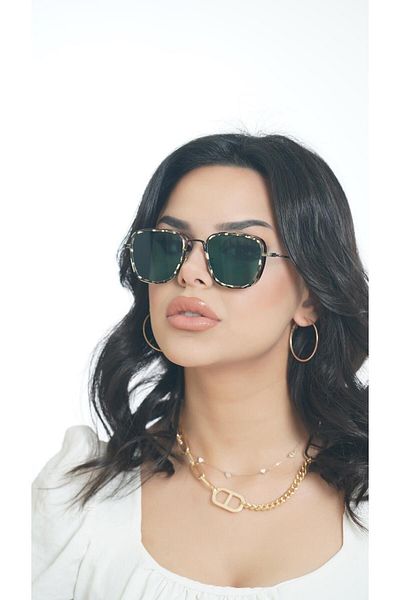 TomyHelf Rectangular Camouflage Patterned Unisex Sunglasses