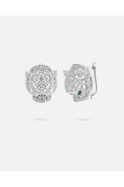 LONDONACS Steel Zirconstone Tiger Earrings
