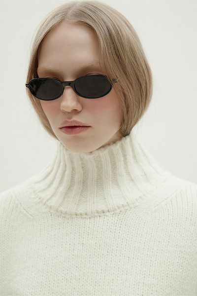Suud Collection Ecru Gia Wool Blended Sweater
