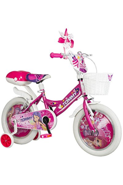 TommyBike 16 Jant Bisiklet Kapaklı Kız Bisikleti 4-7 Yaş Çocuk Bisikleti