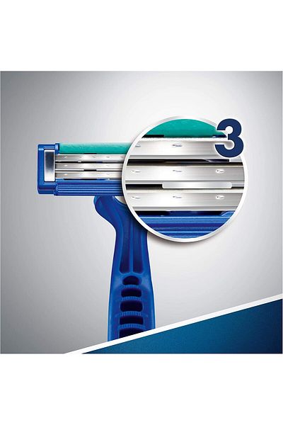 Gillette Blue Simple3 Men’s Disposable Razors 4+1 ct. X2