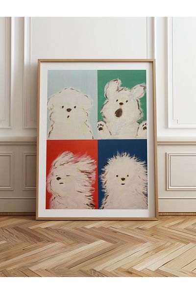 HOMEPACK Единична картина в дървена рамка, единичен плакат, картина TK/742