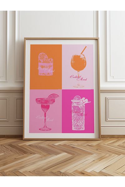 HOMEPACK Единична картина в дървена рамка, единичен плакат, картина TK/754
